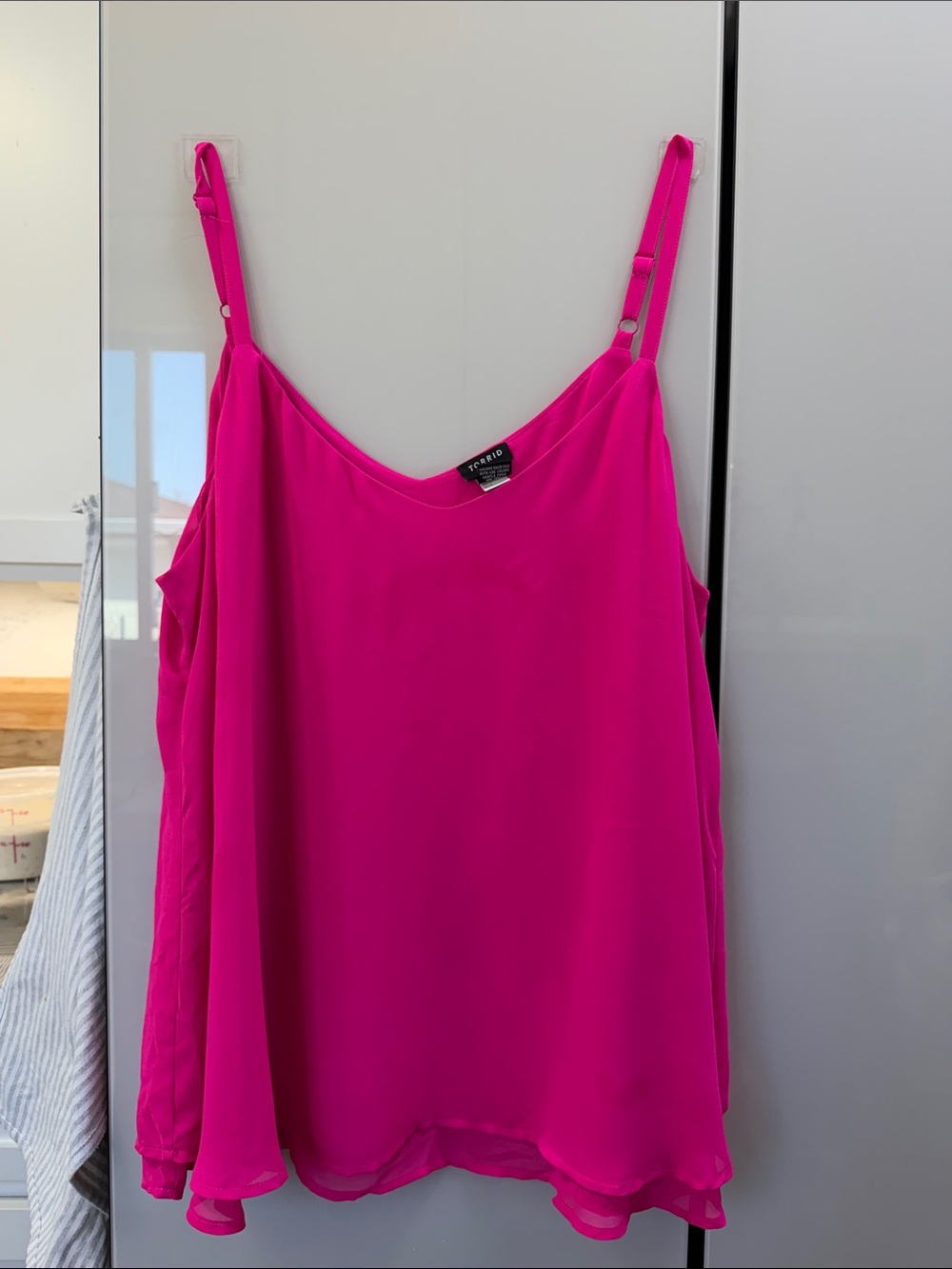 Torrid Hot Pink Adjustable Spaghetti-Strap Cami